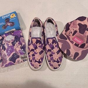 RIPNDIP invisible camo Slip-On Shoes - Pink and Purple hat spinner mask & ball